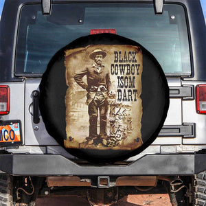 Black Cowboy Isom Dart Spare Tire Cover African American Cowboys Black History TS10 No hole Black Print Your Wear