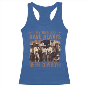 Black Cowboys Racerback Tank Top Western Rodeo Melanin Black History Texas Men TS10 Royal Blue Print Your Wear