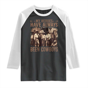 Black Cowboys Raglan Shirt Western Rodeo Melanin Black History Texas Men TS10 Black White Print Your Wear