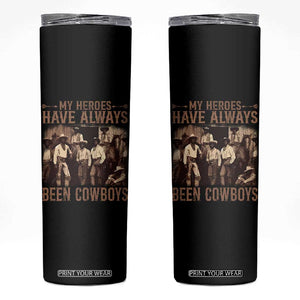 Black Cowboys Skinny Tumbler Western Rodeo Melanin Black History Texas Men TS10 Black Print Your Wear