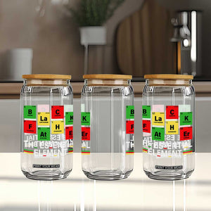 Black Father The Essential Element Glass Can Father's Day Juneteenth Chemistry Periodic Table TS11 Print Your Wear