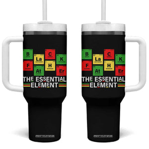 Black Father The Essential Element Tumbler With Handle Father's Day Juneteenth Chemistry Periodic Table TS11 One Size: 40 oz Black Print Your Wear
