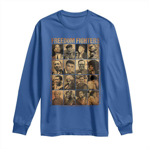 Black Freedom Fighters Long Sleeve Shirt Huey P. Newton Bobby Seale Black History Month Juneteenth TS10 Royal Blue Print Your Wear