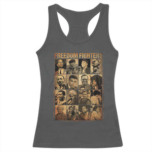 Black Freedom Fighters Racerback Tank Top Huey P. Newton Bobby Seale Black History Month Juneteenth TS10 Dark Heather Print Your Wear