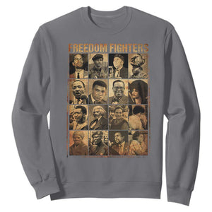 Black Freedom Fighters Sweatshirt Huey P. Newton Bobby Seale Black History Month Juneteenth TS10 Charcoal Print Your Wear