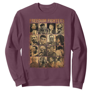 Black Freedom Fighters Sweatshirt Huey P. Newton Bobby Seale Black History Month Juneteenth TS10 Maroon Print Your Wear