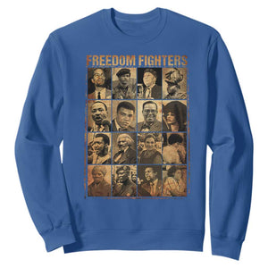 Black Freedom Fighters Sweatshirt Huey P. Newton Bobby Seale Black History Month Juneteenth TS10 Royal Blue Print Your Wear