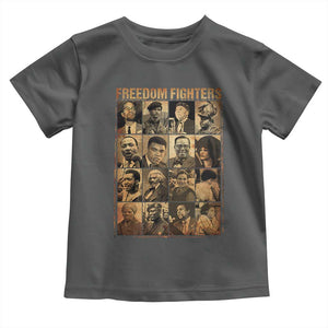 Black Freedom Fighters Toddler T Shirt Huey P. Newton Bobby Seale Black History Month Juneteenth TS10 Dark Heather Print Your Wear
