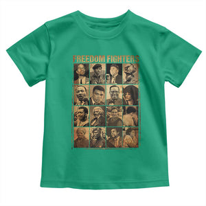 Black Freedom Fighters Toddler T Shirt Huey P. Newton Bobby Seale Black History Month Juneteenth TS10 Irish Green Print Your Wear