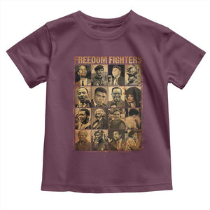 Black Freedom Fighters Toddler T Shirt Huey P. Newton Bobby Seale Black History Month Juneteenth TS10 Maroon Print Your Wear