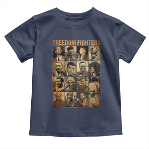 Black Freedom Fighters Toddler T Shirt Huey P. Newton Bobby Seale Black History Month Juneteenth TS10 Navy Print Your Wear