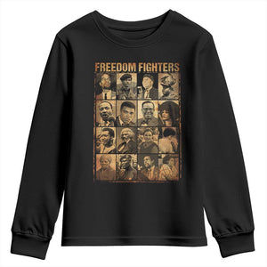 Black Freedom Fighters Youth Sweatshirt Huey P. Newton Bobby Seale Black History Month Juneteenth TS10 Black Print Your Wear
