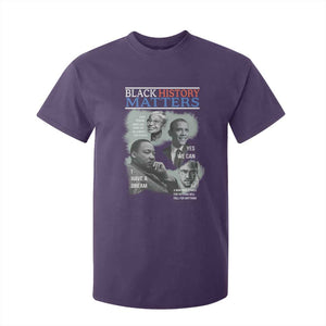 Black History Matters T Shirt For Kid MLK Malcolm X Obama Rosa Parks Inspirational Tribute TS02 Purple Print Your Wear