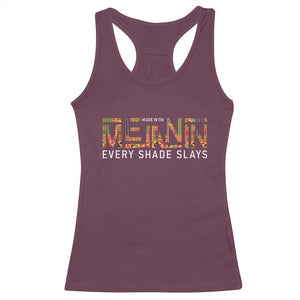 Black History Racerback Tank Top Melanin Kente Juneteenth Black History TS10 Maroon Print Your Wear