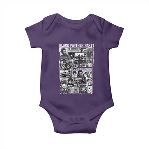 Black Panther Party Collage Baby Onesie Revolutionary Tribute to Huey P. Newton Movement Legacy TS02 Purple Print Your Wear