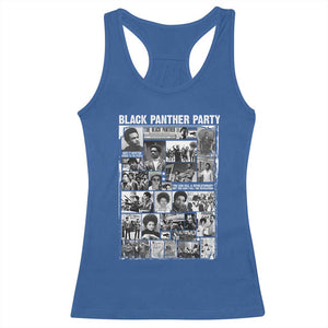 Black Panther Party Collage Racerback Tank Top Revolutionary Tribute to Huey P. Newton Movement Legacy TS02 Royal Blue Print Your Wear