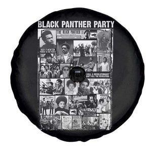 Black Panther Party Collage Spare Tire Cover Revolutionary Tribute to Huey P. Newton Movement Legacy TS02 Print Your Wear