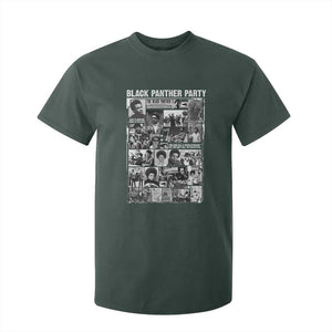 Black Panther Party Collage T Shirt For Kid Revolutionary Tribute to Huey P. Newton Movement Legacy TS02 Dark Forest Green Print Your Wear