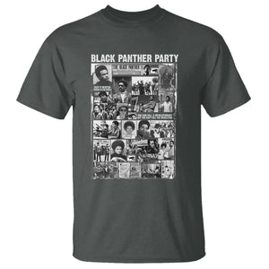 Black Panther Party Collage T Shirt Revolutionary Tribute to Huey P. Newton Movement Legacy TS02 Dark Heather Print Your Wear