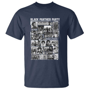 Black Panther Party Collage T Shirt Revolutionary Tribute to Huey P. Newton Movement Legacy TS02 Navy Print Your Wear