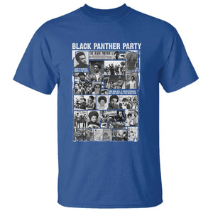 Black Panther Party Collage T Shirt Revolutionary Tribute to Huey P. Newton Movement Legacy TS02 Royal Blue Print Your Wear