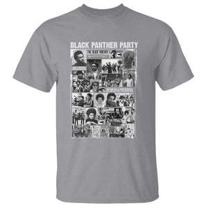 Black Panther Party Collage T Shirt Revolutionary Tribute to Huey P. Newton Movement Legacy TS02 Sport Gray Print Your Wear