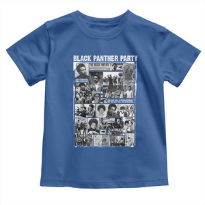 Black Panther Party Collage Toddler T Shirt Revolutionary Tribute to Huey P. Newton Movement Legacy TS02 Royal Blue Print Your Wear