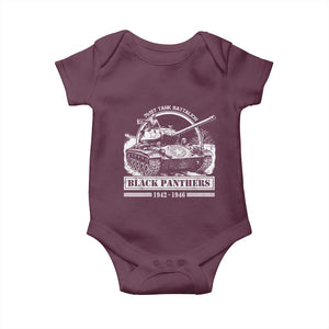 Black Panthers 761st Tank Battalion Baby Onesie WW2 Heroes Black History Month TS11 Maroon Print Your Wear
