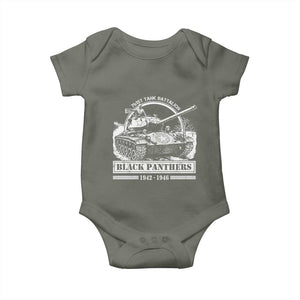 Black Panthers 761st Tank Battalion Baby Onesie WW2 Heroes Black History Month TS11 Military Green Print Your Wear