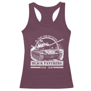 Black Panthers 761st Tank Battalion Racerback Tank Top WW2 Heroes Black History Month TS11 Maroon Print Your Wear