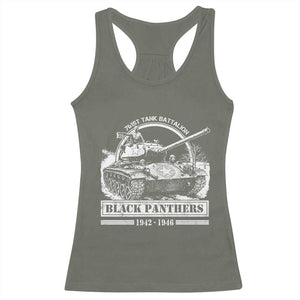 Black Panthers 761st Tank Battalion Racerback Tank Top WW2 Heroes Black History Month TS11 Military Green Print Your Wear