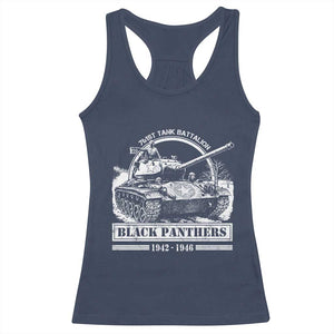 Black Panthers 761st Tank Battalion Racerback Tank Top WW2 Heroes Black History Month TS11 Navy Print Your Wear