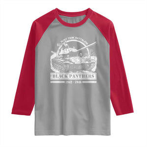 Black Panthers 761st Tank Battalion Raglan Shirt WW2 Heroes Black History Month TS11 Sport Gray Red Print Your Wear