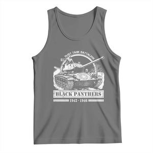 Black Panthers 761st Tank Battalion Tank Top WW2 Heroes Black History Month TS11 Black Heather Print Your Wear