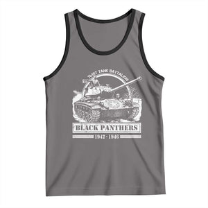 Black Panthers 761st Tank Battalion Tank Top WW2 Heroes Black History Month TS11 Deep Heather Black Print Your Wear