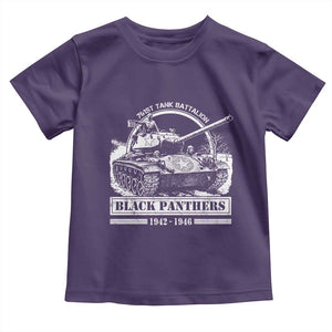 Black Panthers 761st Tank Battalion Toddler T Shirt WW2 Heroes Black History Month TS11 Purple Print Your Wear