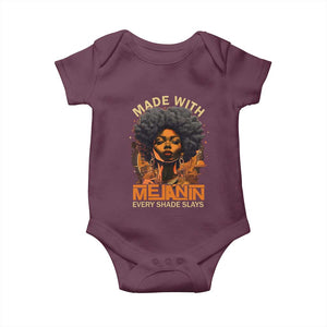 Black Women Baby Onesie Melanin Juneteenth Black History TS10 Maroon Print Your Wear
