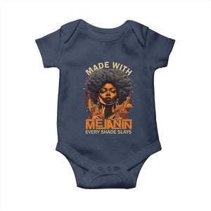 Black Women Baby Onesie Melanin Juneteenth Black History TS10 Navy Print Your Wear