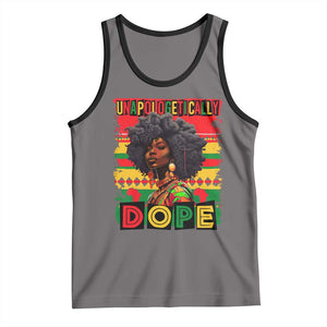 Black Women Unapologetically Dope Tank Top Juneteenth Black History TS10 Deep Heather Black Print Your Wear