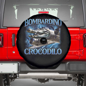 Bombardino Crocodilo Spare Tire Cover Internet Memes Italian Brainrot TS10 Black Print Your Wear