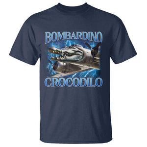 Bombardino Crocodilo T Shirt Internet Memes Italian Brainrot TS10 Navy Print Your Wear