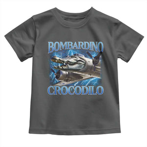 Bombardino Crocodilo Toddler T Shirt Internet Memes Italian Brainrot TS10 Dark Heather Print Your Wear