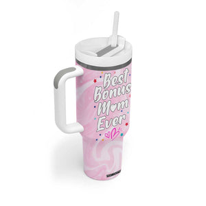Bonus Mom Gift Tumbler With Handle for Mother's Day Birthday Step Mother TB10 Print Your Wear