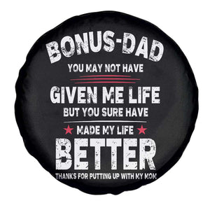 Bonus dad Spare Tire Cover Step Dad Fathers Day TS10 Print Your Wear