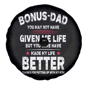 Bonus dad Spare Tire Cover Step Dad Fathers Day TS10 Print Your Wear