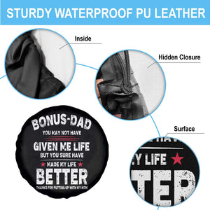 Bonus dad Spare Tire Cover Step Dad Fathers Day TS10 Print Your Wear