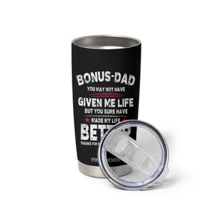 Bonus dad Tumbler Cup Step Dad Fathers Day TS10 Print Your Wear