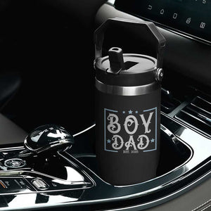 Boy Dad Est 2025 Flip Straw Tumbler Expect Baby Boy Son Fathers Day 2025 TS10 Print Your Wear