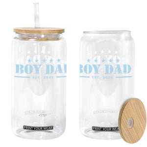 Boy Dad Est 2025 Glass Can Expect Baby Boy Son Father 2025 TS10 Black Print Your Wear