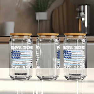 Boy Dad Est 2025 Glass Can Newborn Daddy Father Baby Boy Son USA Flag Fighter Jets TS10 Print Your Wear